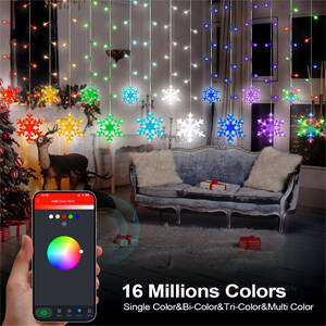Smart Christmas Snowflake Icicle Lights
