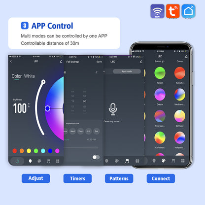 Smart LED Strip Lights with App Remote Control