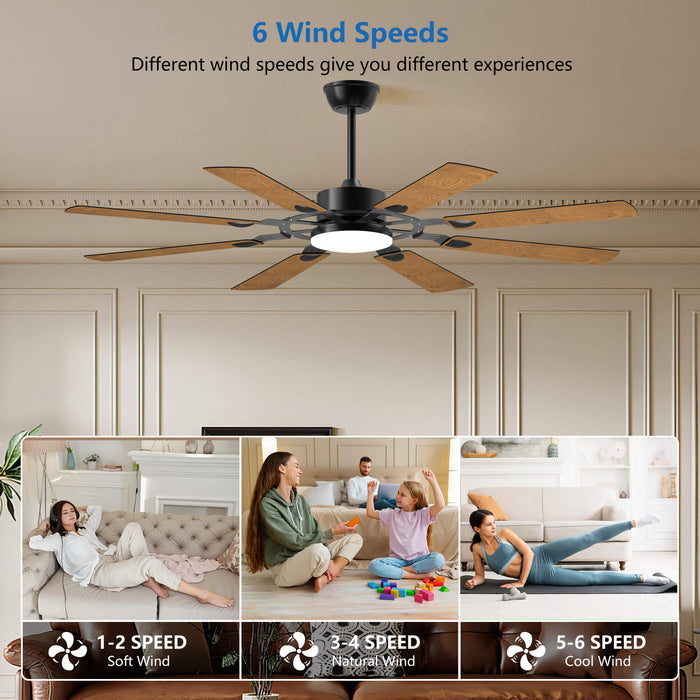 52/62/72 Inch Ceiling Fans with Lights and Remote Control