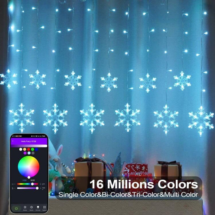 Smart Christmas Snowflake Icicle Lights