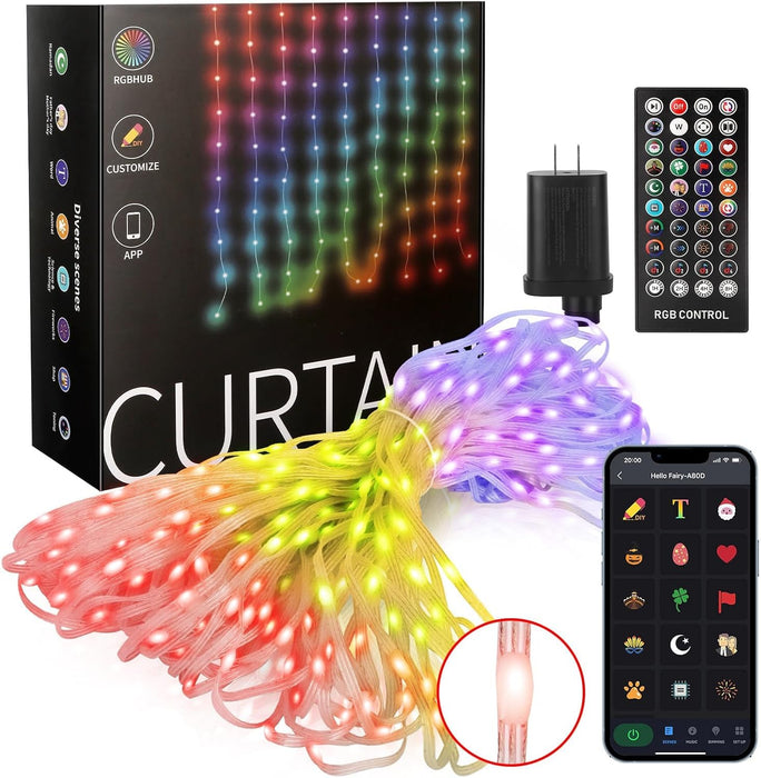 Smart Curtain Lights String with 540 RGB LEDs DIY Your Effects