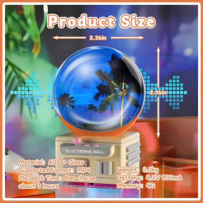 Crystal Ball Digital Photo Album-DIY Video Player 3D Ultrasound Crystal Ball