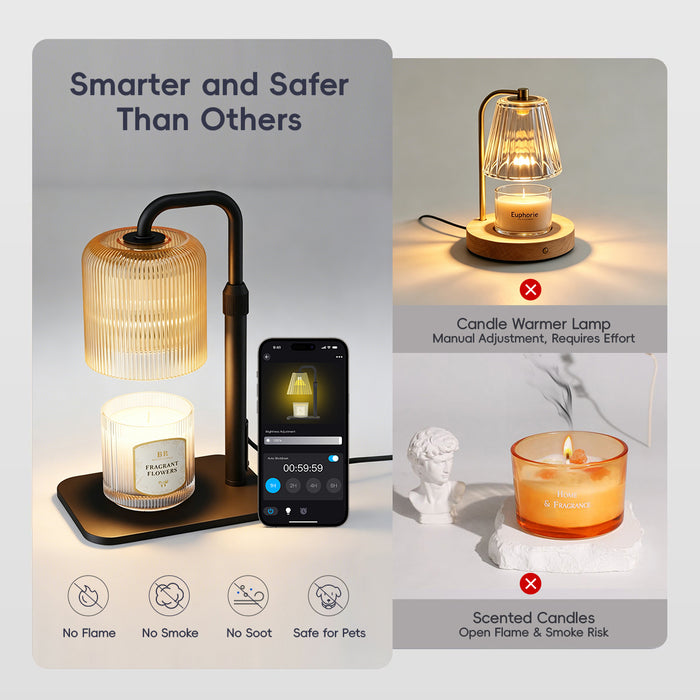 Smart WiFi Candle Warmer Lamp Flameless Wax Melter with Timer App and Voice Control