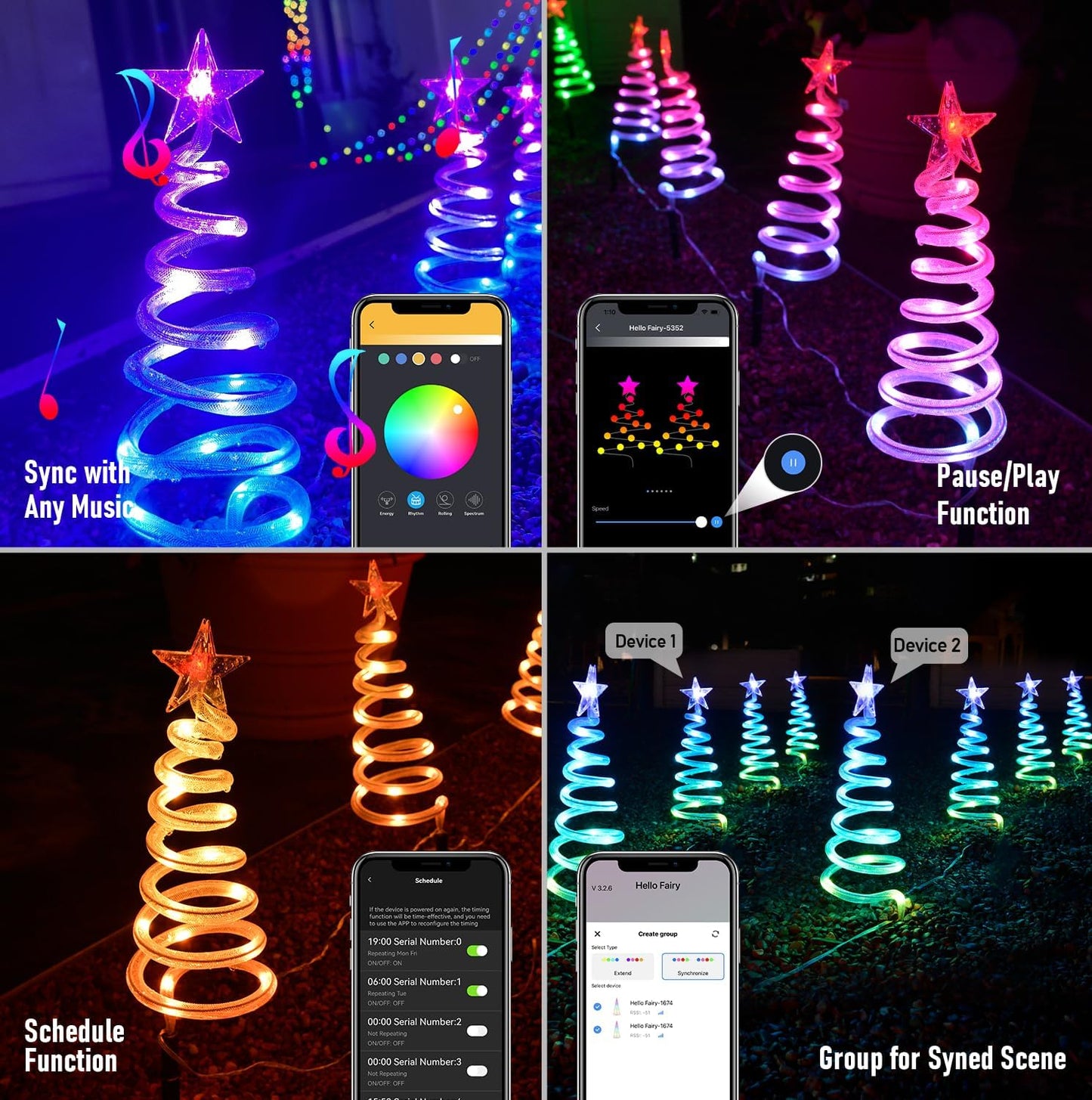 Smart Christmas Tree Path Finder Stake Lights