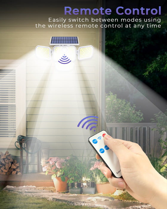 Solar Powered Outdoor Motion Sensor Lights - White
