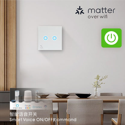 Matter over WiFi Smart Light Switch Neutral Wire Required (EU/UK Version)