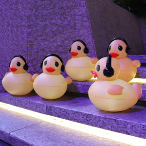 16 inch Glow Duck Pool Light Inflatable Solar Powered