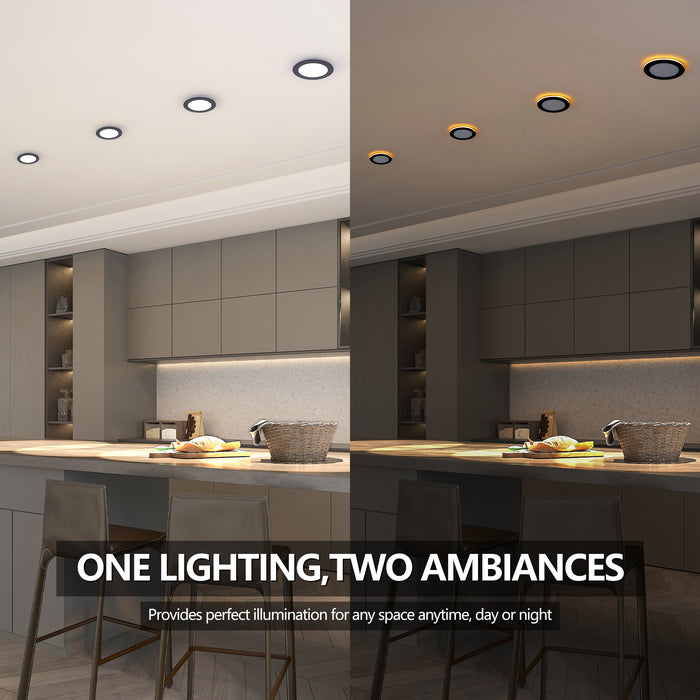 6.7 Inch LED Recessed Light Ultra-Thin Canless Wafer Light 6-Pack