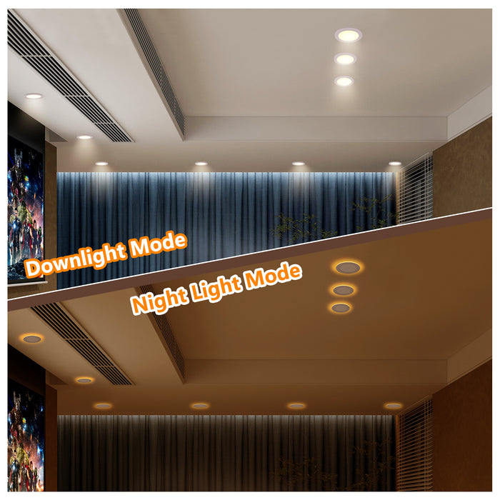 6.7 Inch LED Recessed Light Ultra-Thin Canless Wafer Light 6-Pack