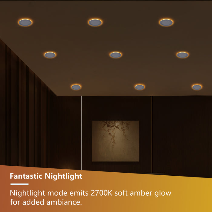 6.7 Inch LED Recessed Light Ultra-Thin Canless Wafer Light 6-Pack