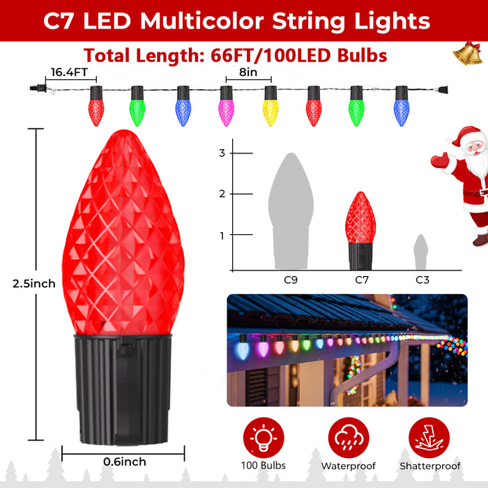 Dynamic C7/C9 Christmas Strawberry Smart String Lights