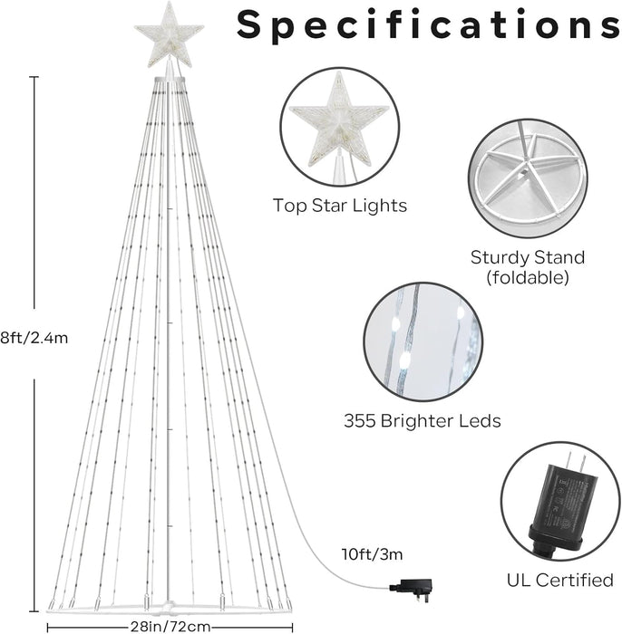 Smart LED Christmas Cone Tree Lights 6FT/8FT (2025 New)