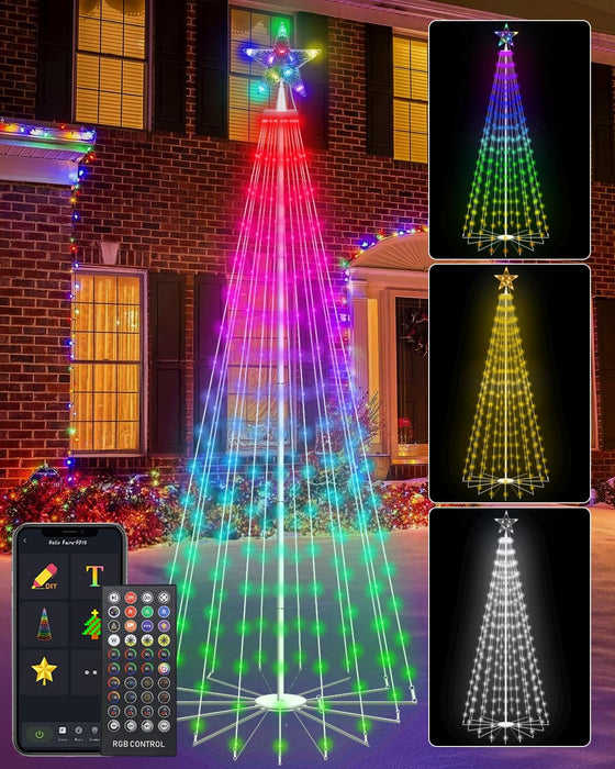 Smart LED Christmas Cone Tree Lights 6FT/8FT (2025 New)