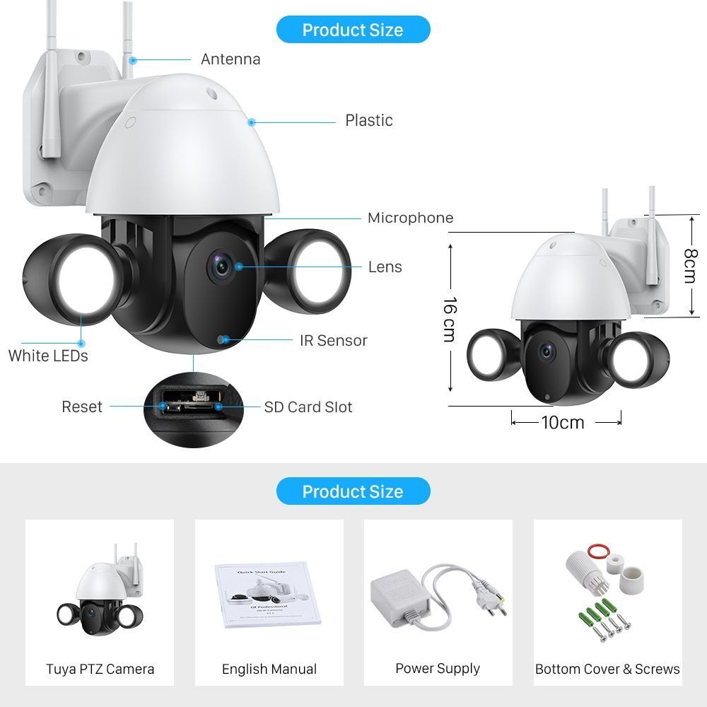 1080P Outdoor Smart Floodlight Camera