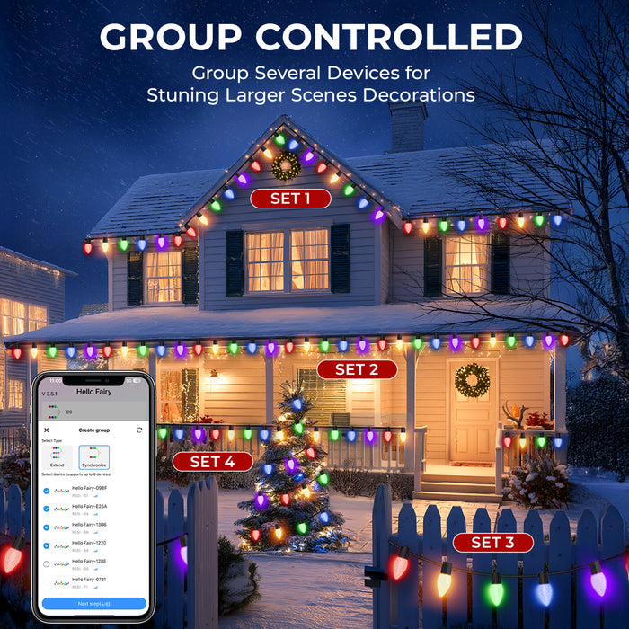 Dynamic C9 Christmas Strawberry Smart String Lights