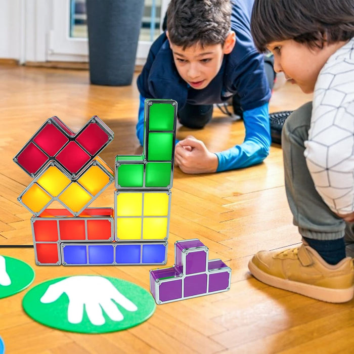 Stackable LED 7 Colors 3D Puzzles Night Light
