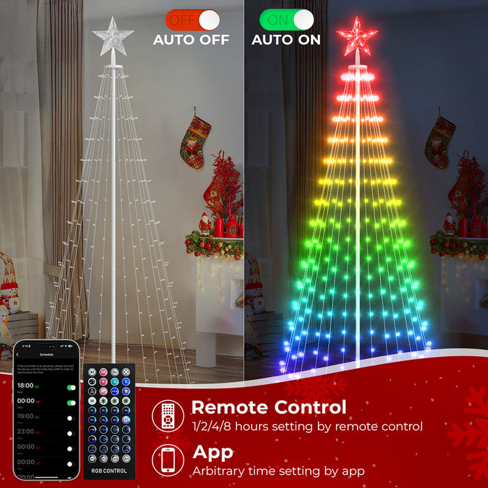 Smart Pre-lit Christmas Cone Tree with Programmble Fairy LED Lights