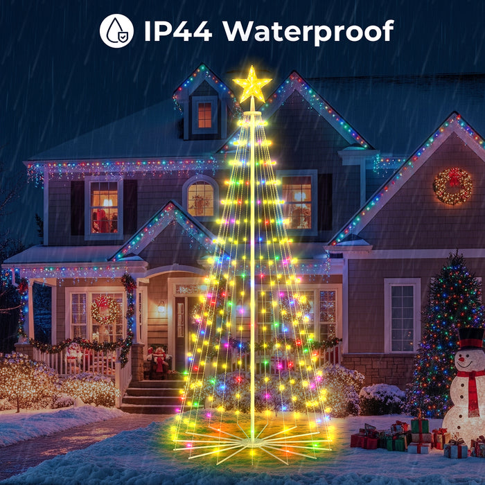 Smart Pre-lit Christmas Cone Tree with Programmble Fairy LED Lights
