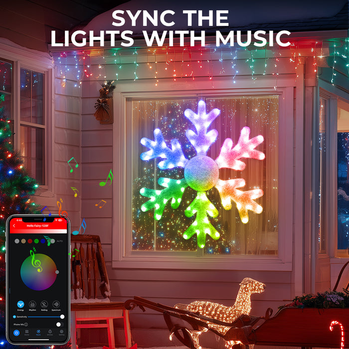 32" Christmas Big Snowflake Pre-lit Smart Lights DIY Color Changing