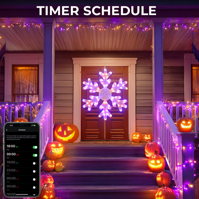 32" Christmas Big Snowflake Pre-lit Smart Lights DIY Color Changing