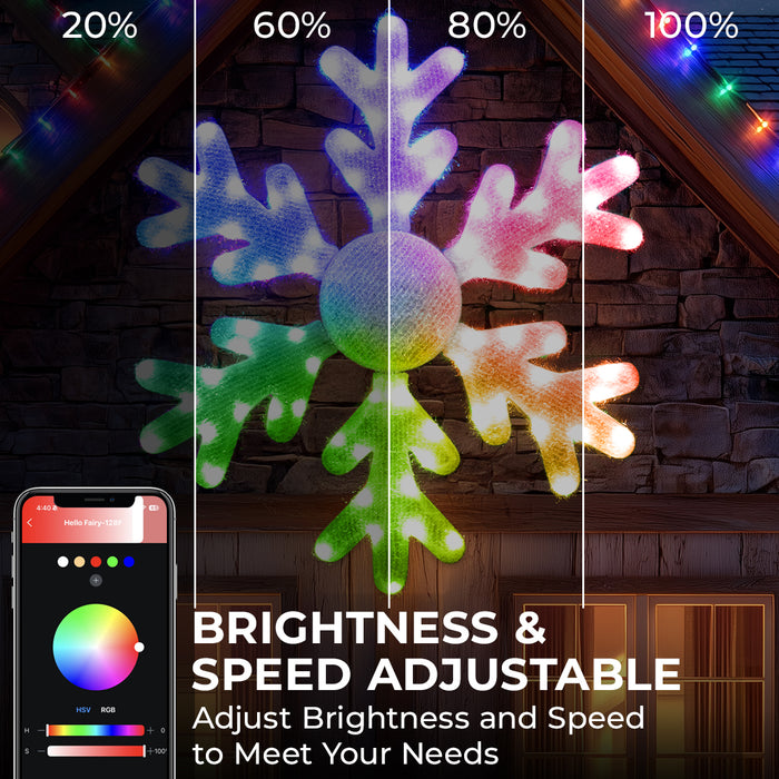 32" Christmas Big Snowflake Pre-lit Smart Lights DIY Color Changing