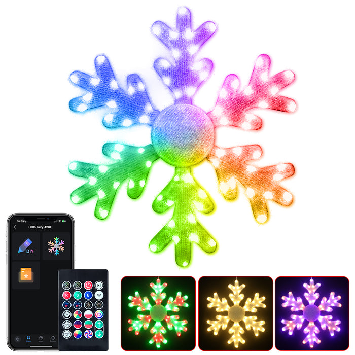 32" Christmas Big Snowflake Pre-lit Smart Lights DIY Color Changing