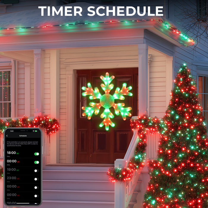 32" Christmas Big Snowflake Pre-lit Smart Lights DIY Color Changing