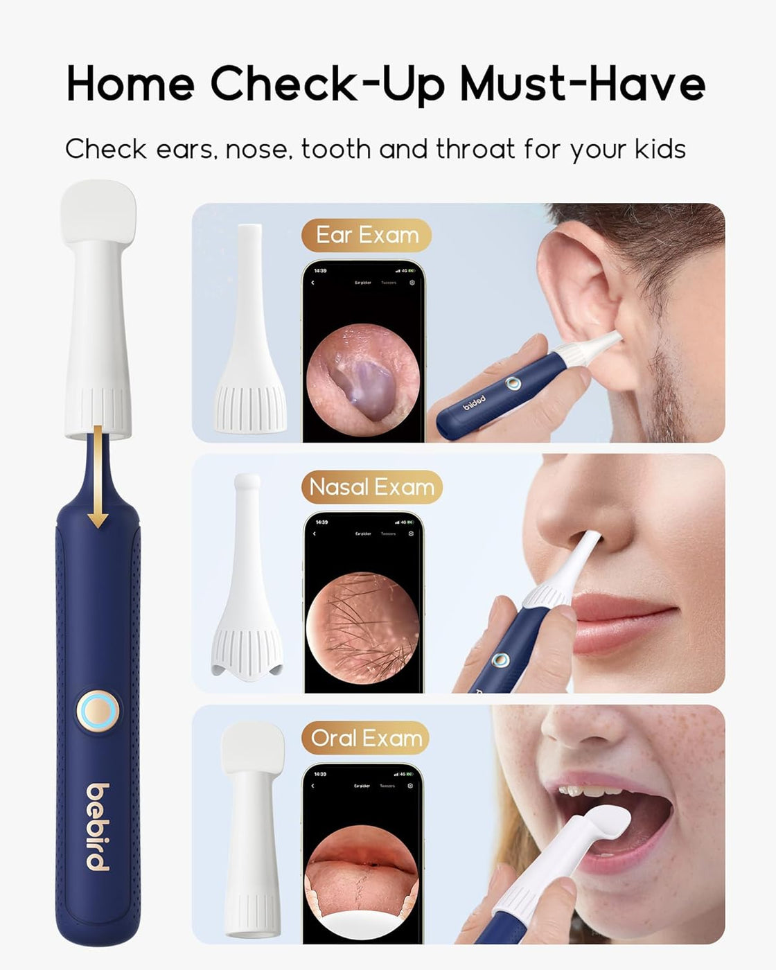 Bebird Note5 Pro Ear Camera, Ear Wax Removal Tool Camera With Ear Tweezers, 10