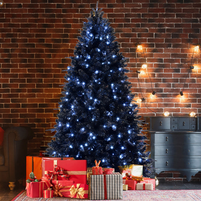Black Pre Lit Halloween Christmas Tree