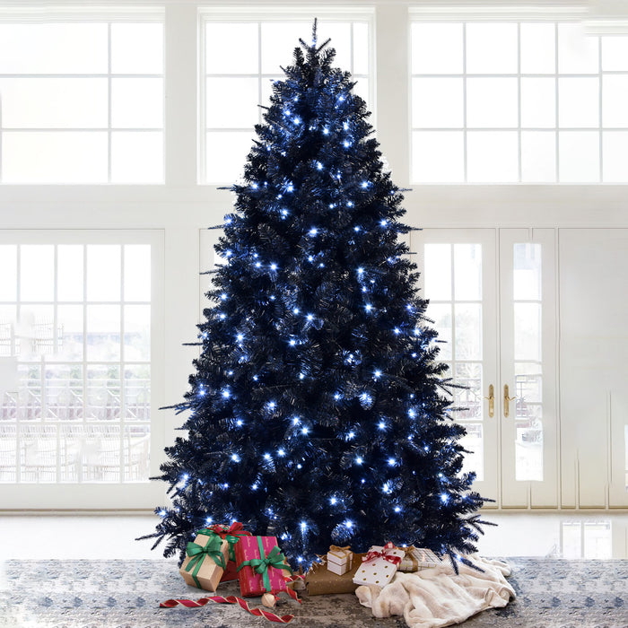 Black Pre Lit Halloween Christmas Tree