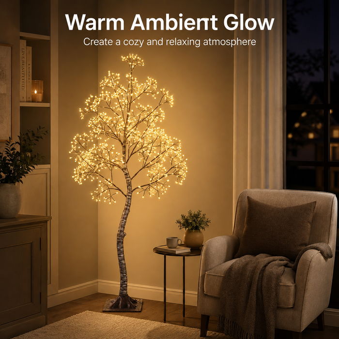 6 FT Lighted Artificial Tree with 1,020 Warm White LEDs