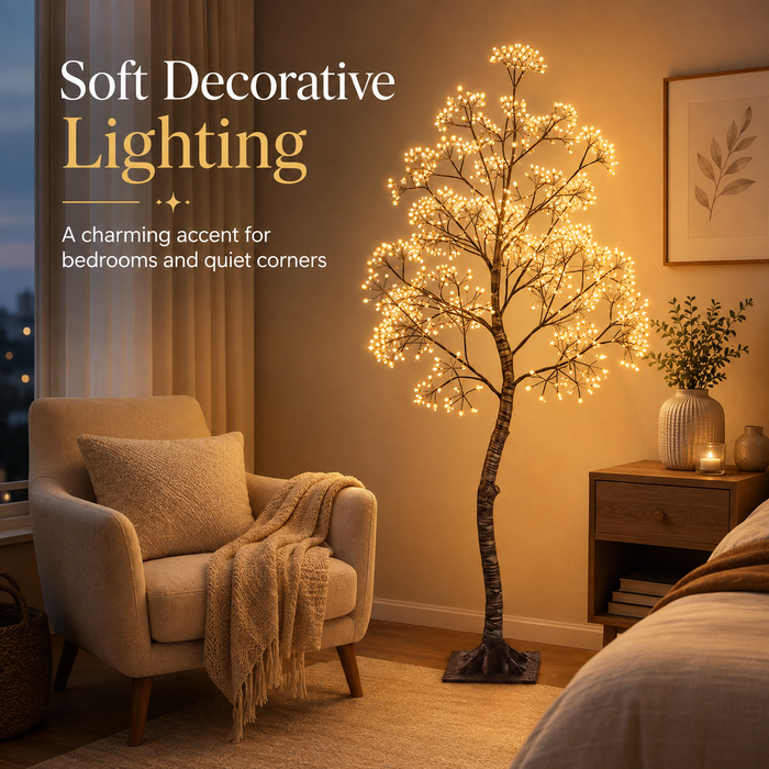 6 FT Lighted Artificial Tree with 1,020 Warm White LEDs