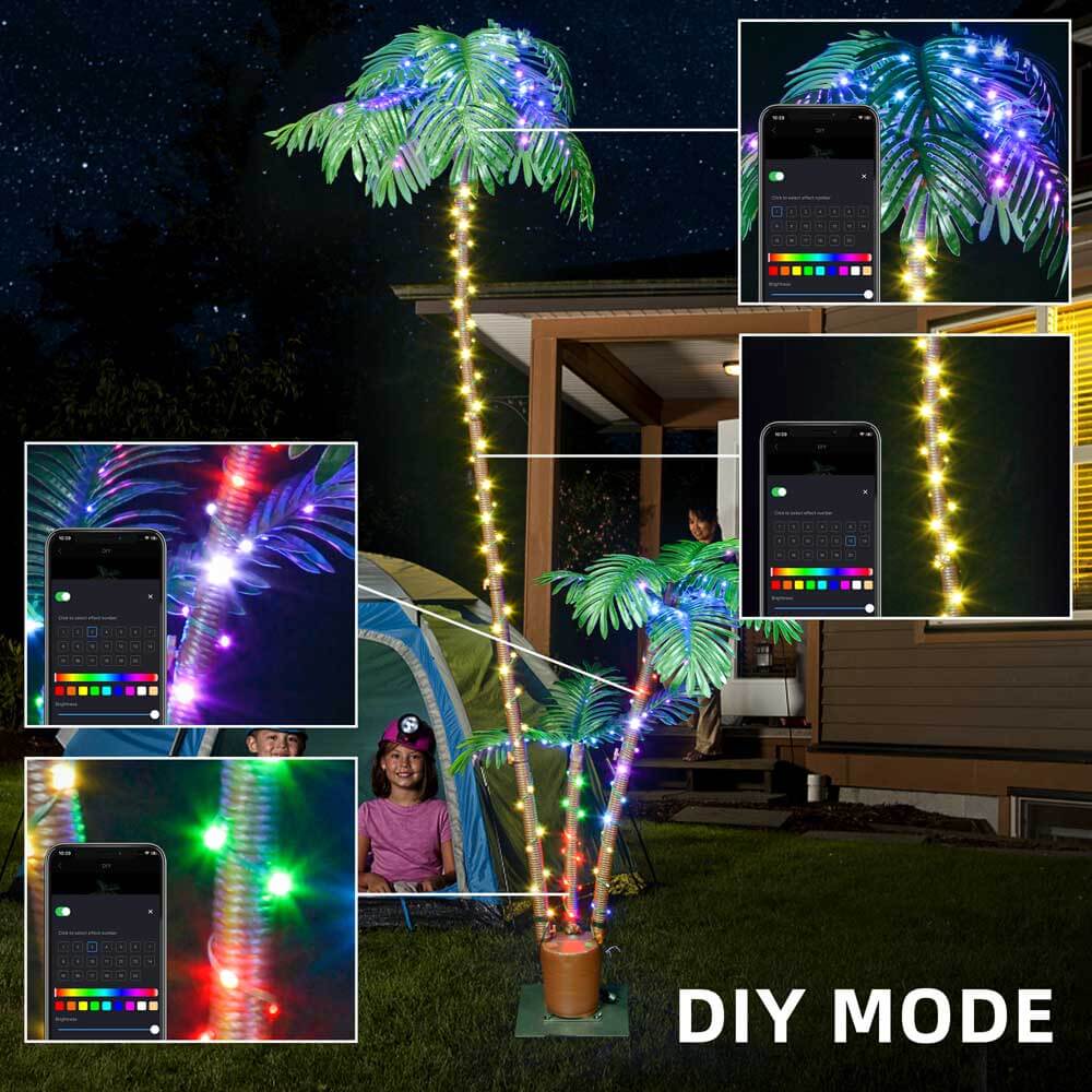 6FT/7FT Artificial Palm Trees with Smart Fairy Lights