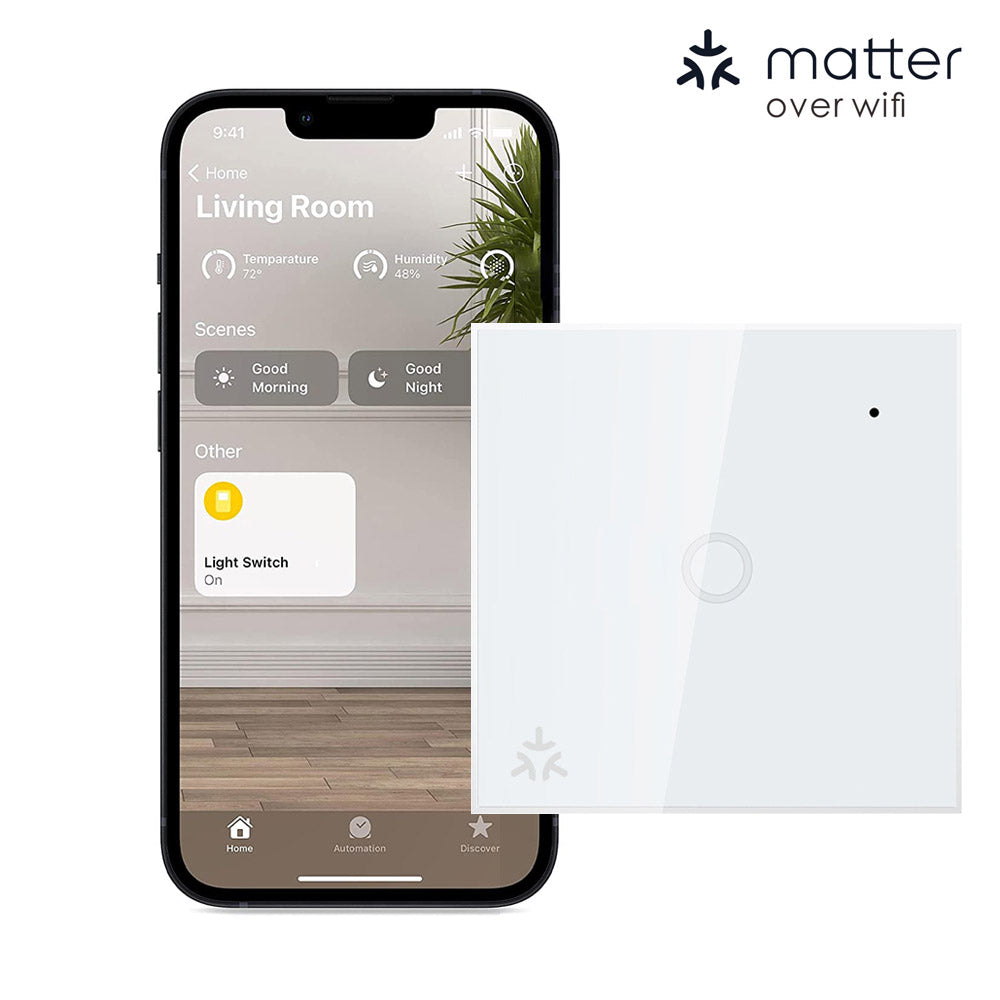 Matter over WiFi Smart Light Switch Neutral Wire Required (EU/UK Version)