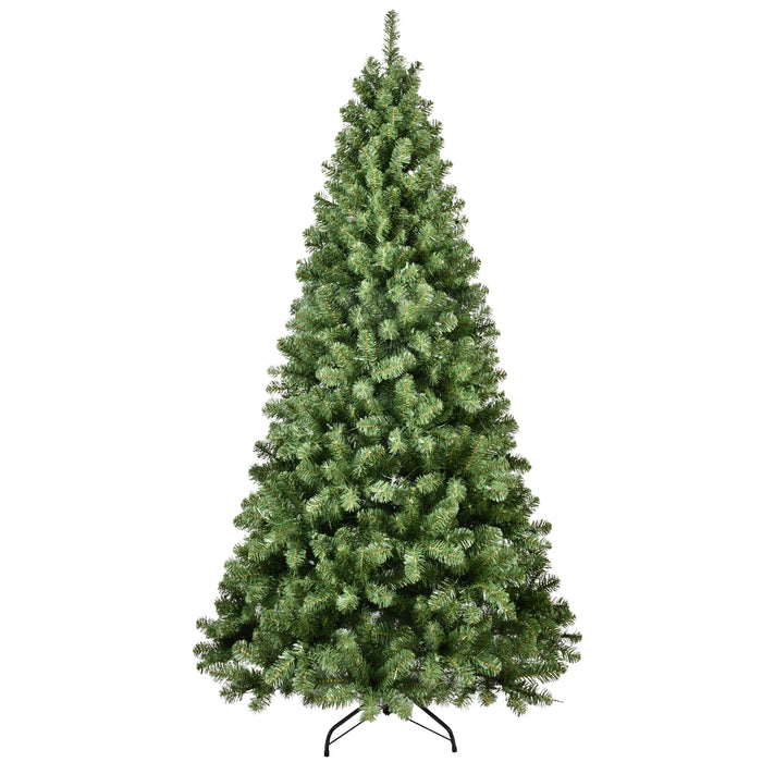 Round Head Automatic Steel Wire and Polyvinyl Chloride Pine Needle Pre-lit Christmas Tree with Tungsten Filament Light