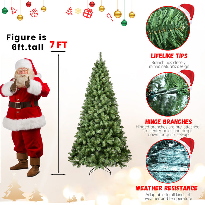 Round Head Automatic Steel Wire and Polyvinyl Chloride Pine Needle Pre-lit Christmas Tree with Tungsten Filament Light