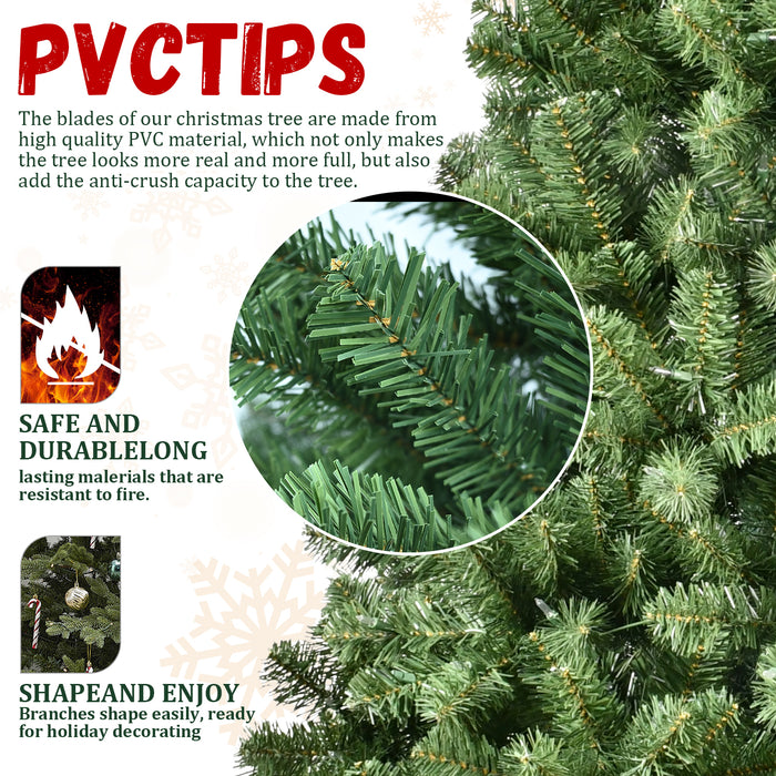 Round Head Automatic Steel Wire and Polyvinyl Chloride Pine Needle Pre-lit Christmas Tree with Tungsten Filament Light