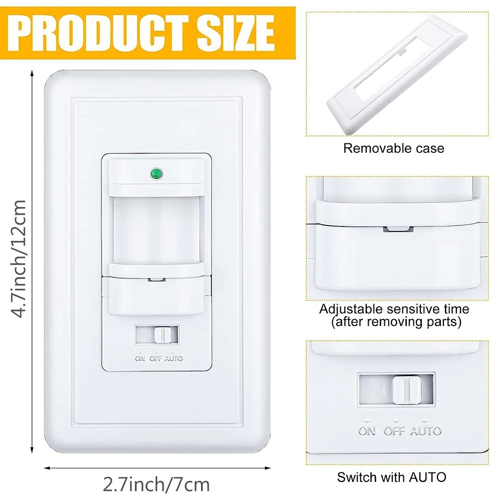 PIR Motion Sensor Light Switch (US Version)