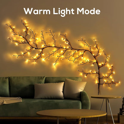 Smart RGB LED Lighted Willow Vine Lights works with Hello Fairy