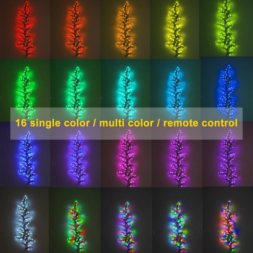Smart RGB LED Lighted Willow Vine Lights works with Hello Fairy ...