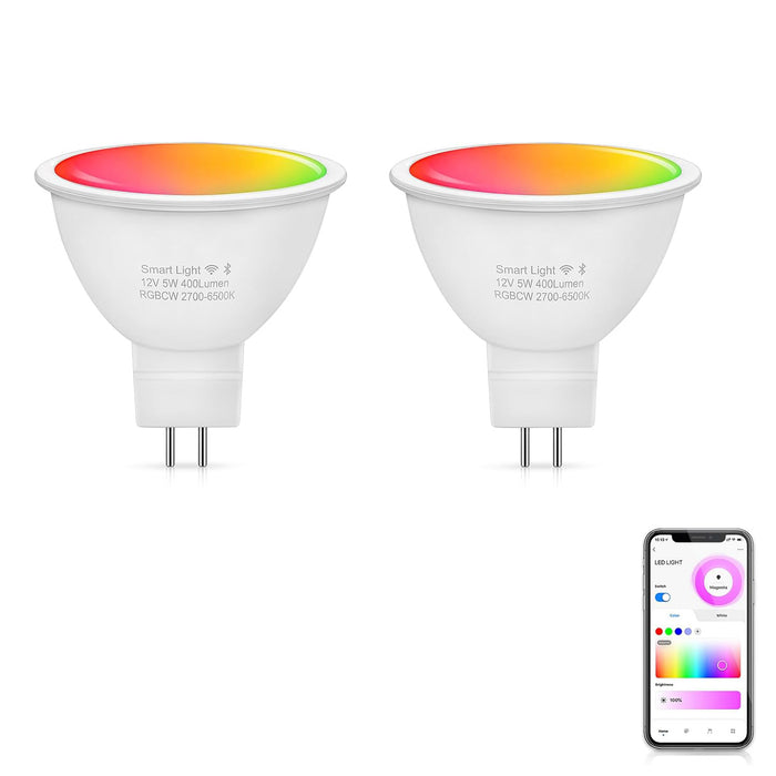 MR16 Smart Bulb RGBCW Color Changing GU5.3 DC12V/5W