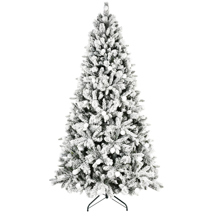 7.5FT/8FT Prelit Flocked Christmas Tree