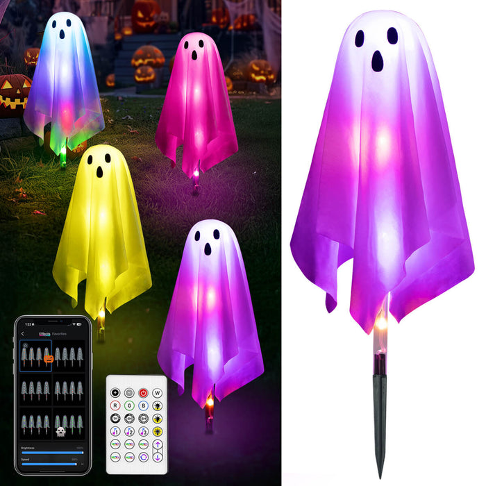 Smart Halloween Ghost Pathway Lights 4Packs