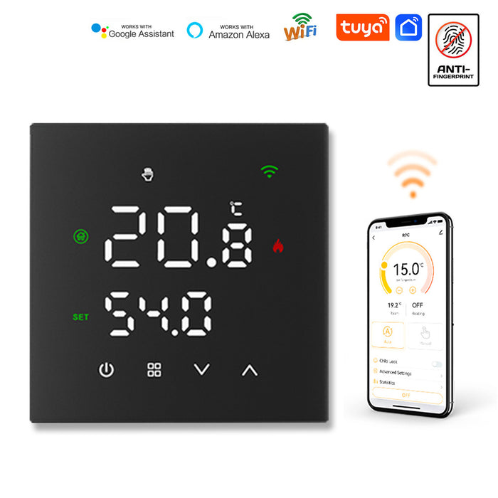 Smart Thermostat Touch Screen WiFi Enabled Programmable Temperature Control For Electric/Water Heating/Gas Boiler
