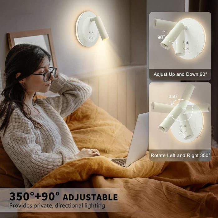 RGB Color Changing Adjustable Wall Sconces Remote App-Controlled