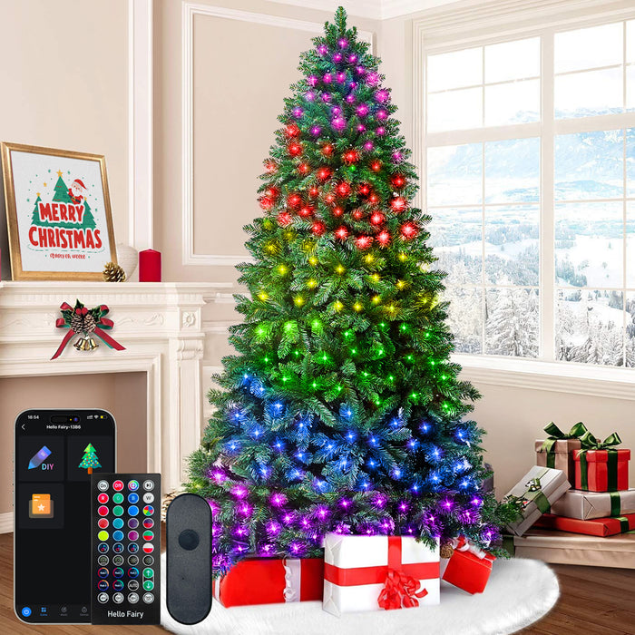6ft Pre-lit Artificial Christmas Tree with Smart Programmable LED Fairy Lights