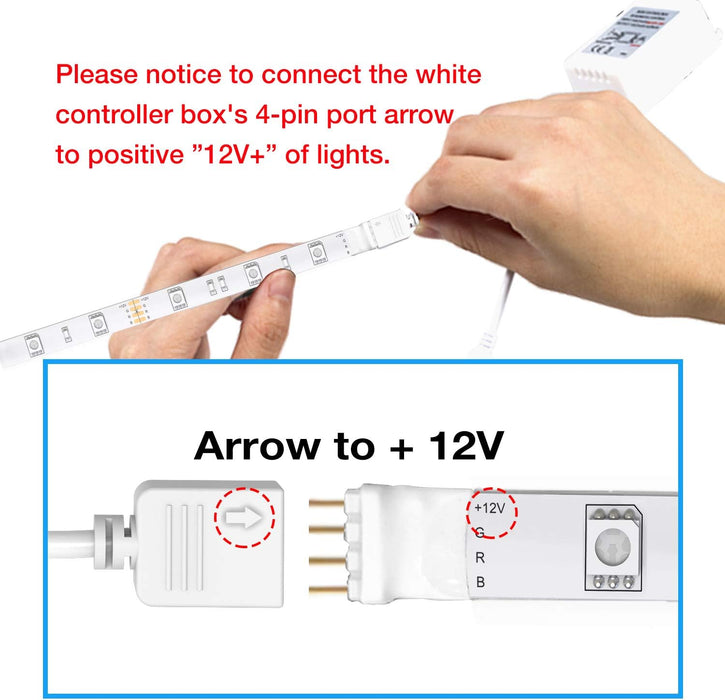 LED Strip Light RGB Multicolor with IR Remote 16.4ft/5M