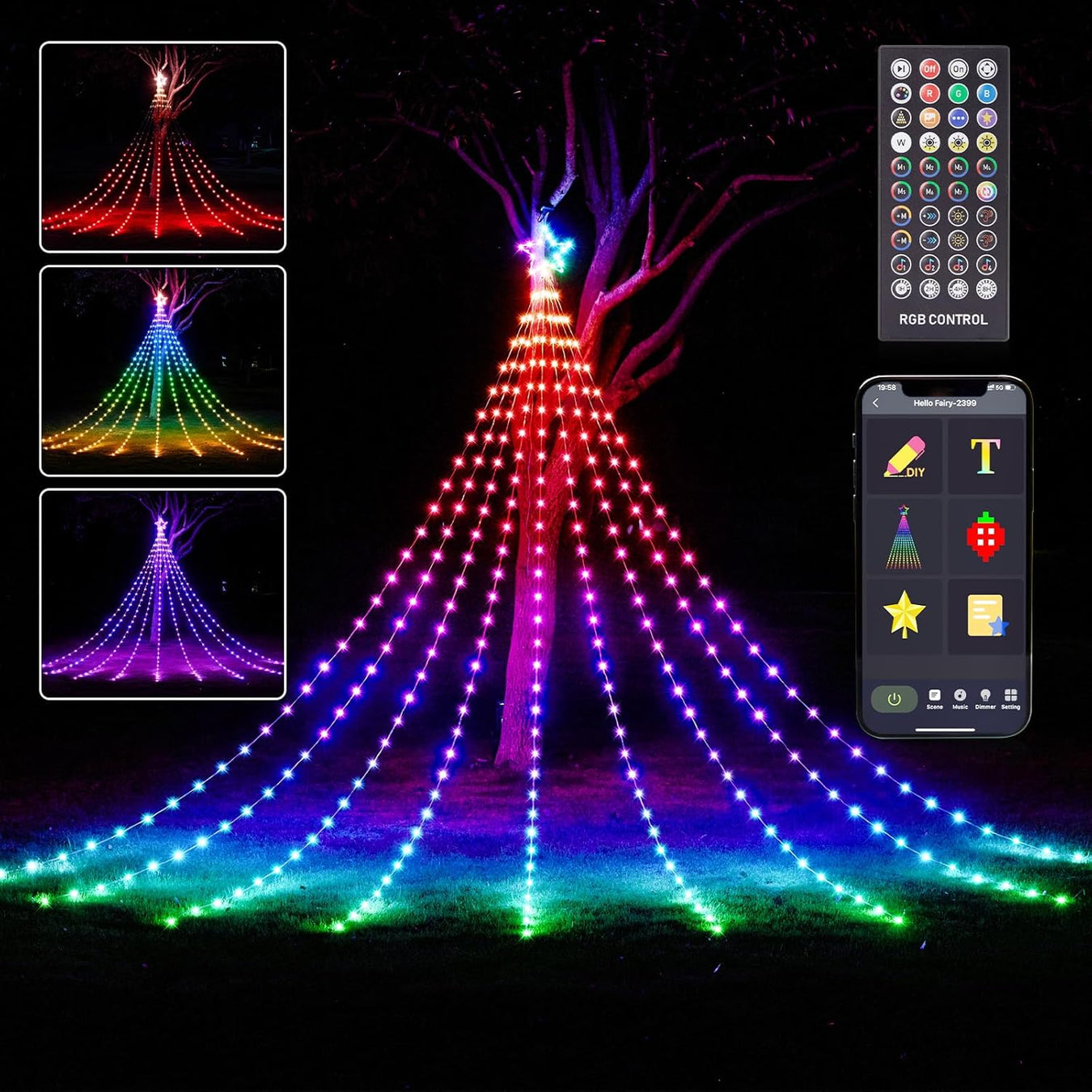 Waterfall Christmas Lights