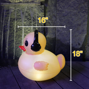 16 inch Glow Duck Pool Light Inflatable Solar Powered