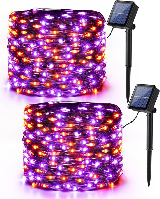 LED Solar Halloween Fairy Lights Outside Spooky Decorations